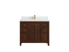 Chicago Teak 42 in. W x 22 in. D Single Sink Bathroom Vanity - photo 33