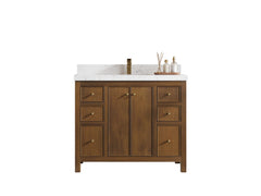 Chicago Teak 42 in. W x 22 in. D Single Sink Bathroom Vanity - photo 1