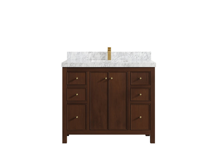 Chicago Teak 42 in. W x 22 in. D Single Sink Bathroom Vanity - photo 13