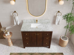 Chicago Teak 42 in. W x 22 in. D Single Sink Bathroom Vanity - photo 12