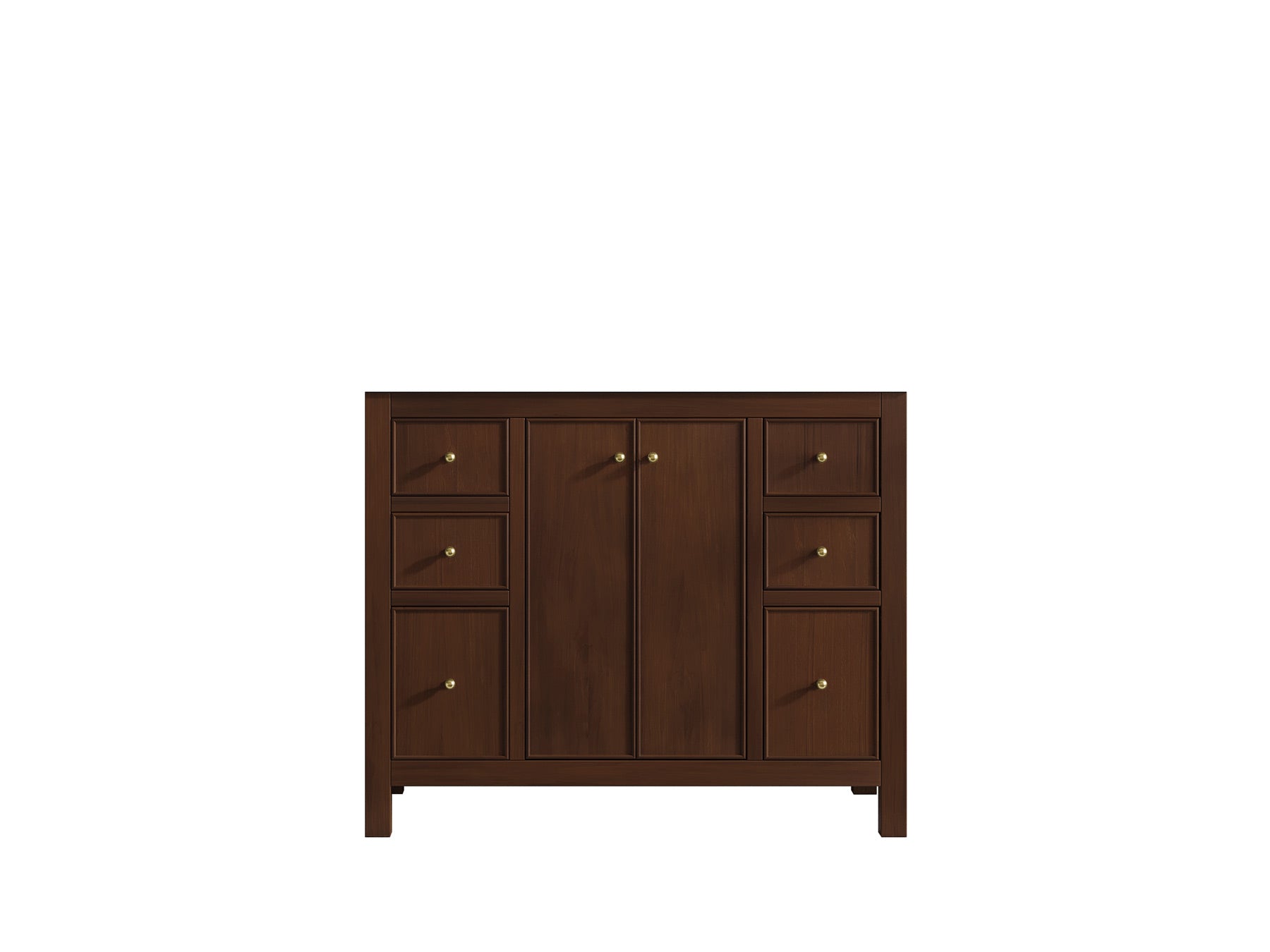 Chicago Teak 42 in. W x 22 in. D Single Sink Bathroom Vanity - Willow Bath and Vanity