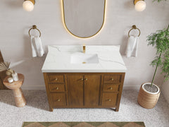 Chicago Teak 48 in. W x 22 in. D Single Sink Bathroom Vanity - photo 16