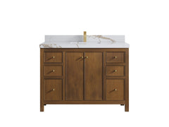 Chicago Teak 48 in. W x 22 in. D Single Sink Bathroom Vanity - photo 15