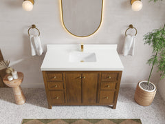 Chicago Teak 48 in. W x 22 in. D Single Sink Bathroom Vanity - photo 42