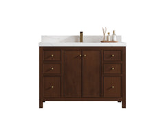 Chicago Teak 48 in. W x 22 in. D Single Sink Bathroom Vanity - photo 1