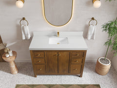 Chicago Teak 48 in. W x 22 in. D Single Sink Bathroom Vanity - photo 12