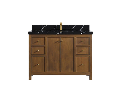 Chicago Teak 48 in. W x 22 in. D Single Sink Bathroom Vanity - Willow Bath and Vanity