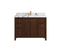 Chicago Teak 48 in. W x 22 in. D Single Sink Bathroom Vanity - photo 37