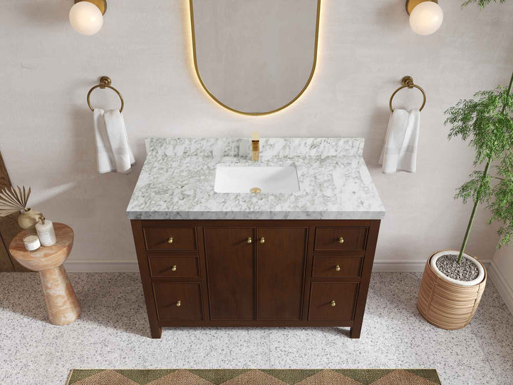 Chicago Teak 48 in. W x 22 in. D Single Sink Bathroom Vanity - photo 6