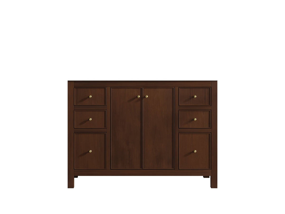 Chicago Teak 48 in. W x 22 in. D Single Sink Bathroom Vanity - Willow Bath and Vanity