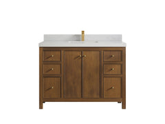 Chicago Teak 48 in. W x 22 in. D Single Sink Bathroom Vanity - photo 1