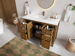 Chicago Teak 48 in. W x 22 in. D Single Sink Bathroom Vanity - photo 3