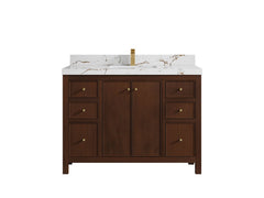 Chicago Teak 48 in. W x 22 in. D Single Sink Bathroom Vanity - photo 33