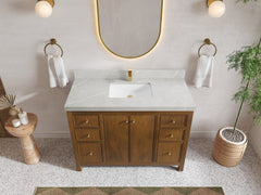 Chicago Teak 48 in. W x 22 in. D Single Sink Bathroom Vanity - photo 30