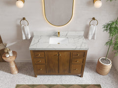 Chicago Teak 48 in. W x 22 in. D Single Sink Bathroom Vanity - photo 40