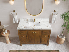 Chicago Teak 48 in. W x 22 in. D Single Sink Bathroom Vanity - photo 36