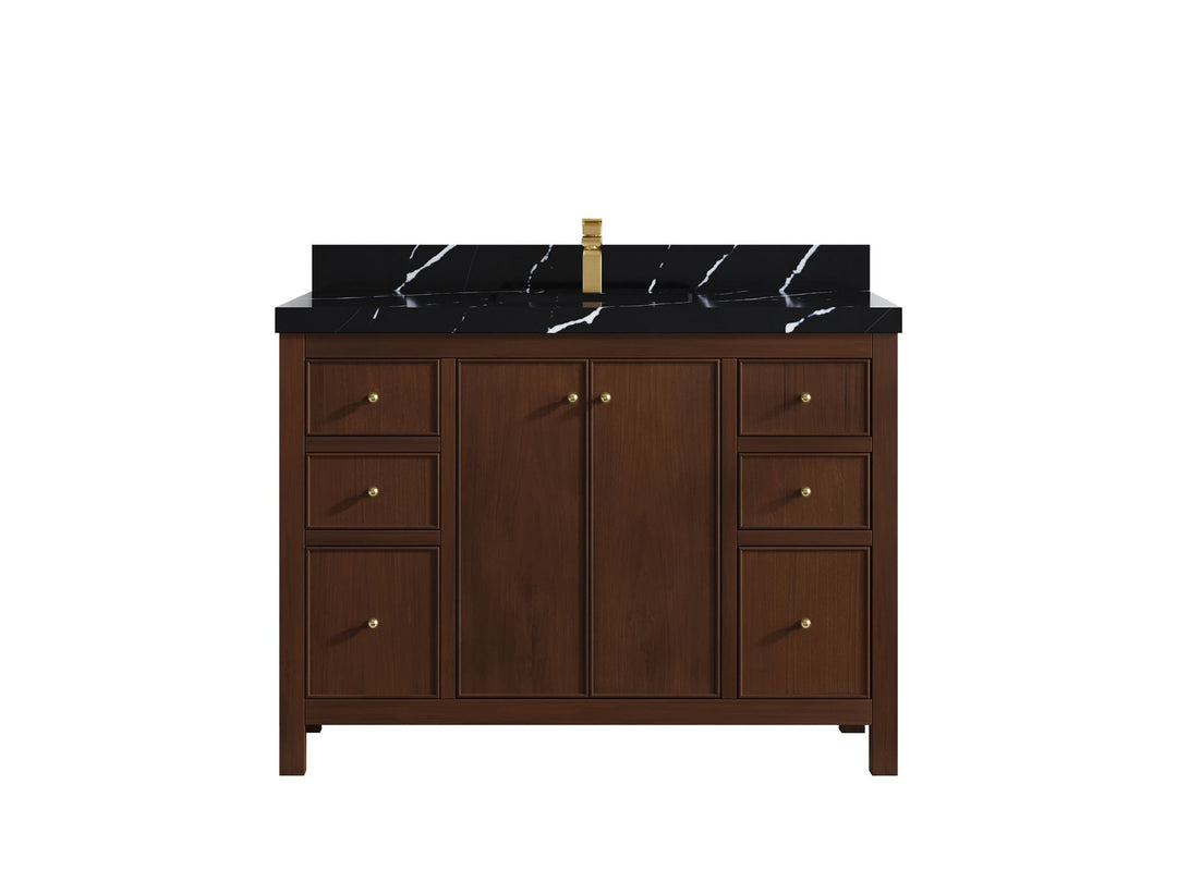 Chicago Teak 48 in. W x 22 in. D Single Sink Bathroom Vanity - Willow Bath and Vanity