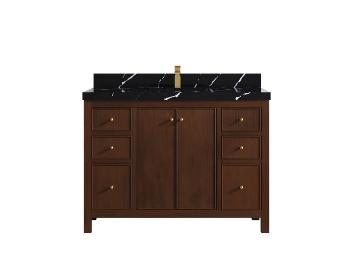 Chicago Teak 48 in. W x 22 in. D Single Sink Bathroom Vanity - photo 11