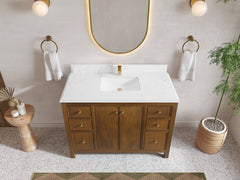 Chicago Teak 48 in. W x 22 in. D Single Sink Bathroom Vanity - photo 24