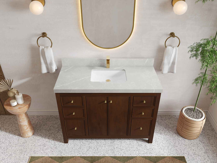 Chicago Teak 48 in. W x 22 in. D Single Sink Bathroom Vanity - photo 28