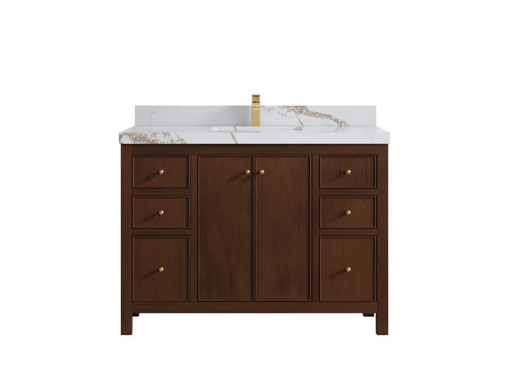 Chicago Teak 48 in. W x 22 in. D Single Sink Bathroom Vanity - photo 13