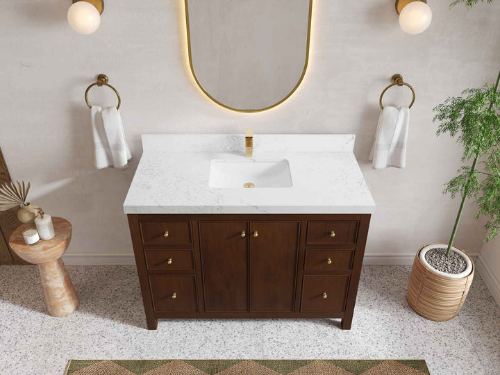 Chicago Teak 48 in. W x 22 in. D Single Sink Bathroom Vanity - photo 26