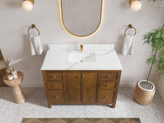 Chicago Teak 48 in. W x 22 in. D Single Sink Bathroom Vanity - photo 22