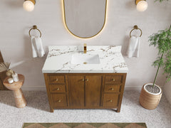 Chicago Teak 48 in. W x 22 in. D Single Sink Bathroom Vanity - photo 34
