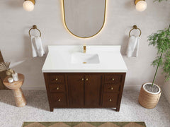 Chicago Teak 48 in. W x 22 in. D Single Sink Bathroom Vanity - photo 40