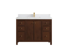 Chicago Teak 48 in. W x 22 in. D Single Sink Bathroom Vanity - photo 27