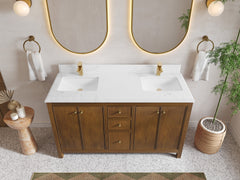 Chicago Teak 60 in. W x 22 in. D Double Sink Bathroom Vanity - photo 24