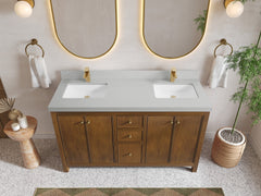 Chicago Teak 60 in. W x 22 in. D Double Sink Bathroom Vanity - photo 12