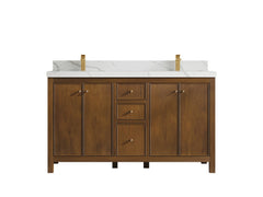Chicago Teak 60 in. W x 22 in. D Double Sink Bathroom Vanity - photo 17
