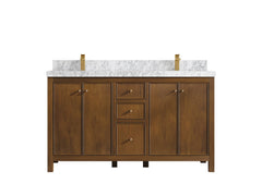 Chicago Teak 60 in. W x 22 in. D Double Sink Bathroom Vanity - photo 11