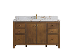 Chicago Teak 60 in. W x 22 in. D Single Sink Bathroom Vanity - photo 36