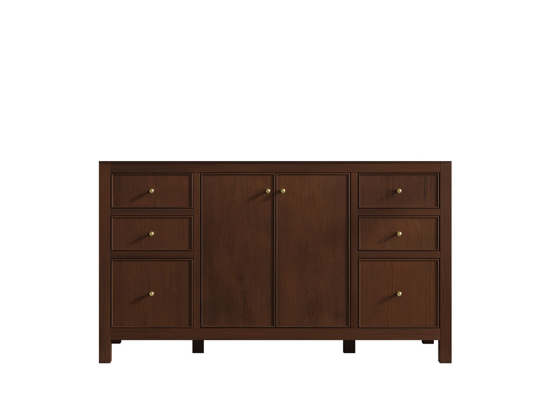Chicago Teak 60 in. W x 22 in. D Single Sink Bathroom Vanity - Willow Bath and Vanity