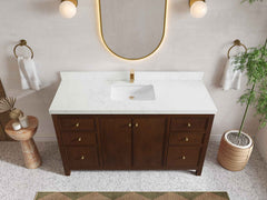 Chicago Teak 60 in. W x 22 in. D Single Sink Bathroom Vanity - photo 26