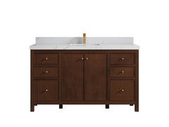 Chicago Teak 60 in. W x 22 in. D Single Sink Bathroom Vanity - photo 19