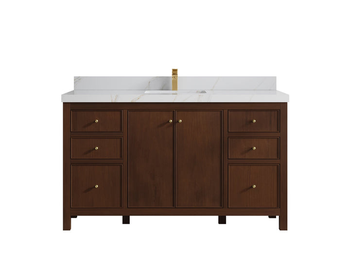 Chicago Teak 60 in. W x 22 in. D Single Sink Bathroom Vanity - photo 19