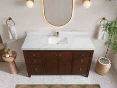 Chicago Teak 60 in. W x 22 in. D Single Sink Bathroom Vanity - photo 18