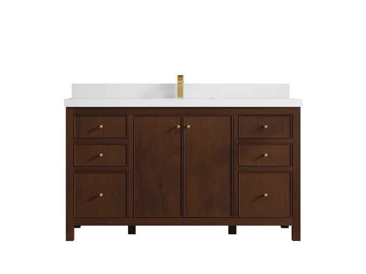 Chicago Teak 60 in. W x 22 in. D Single Sink Bathroom Vanity - photo 41