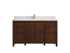 Chicago Teak 60 in. W x 22 in. D Single Sink Bathroom Vanity - photo 17