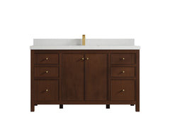 Chicago Teak 60 in. W x 22 in. D Single Sink Bathroom Vanity - photo 9