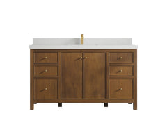Chicago Teak 60 in. W x 22 in. D Single Sink Bathroom Vanity - photo 12