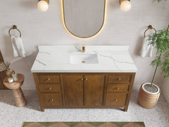 Chicago Teak 60 in. W x 22 in. D Single Sink Bathroom Vanity - photo 15