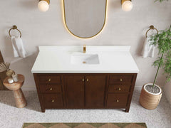 Chicago Teak 60 in. W x 22 in. D Single Sink Bathroom Vanity - photo 40
