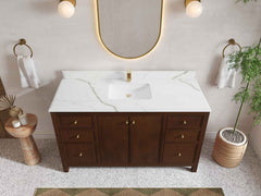 Chicago Teak 60 in. W x 22 in. D Single Sink Bathroom Vanity - photo 20