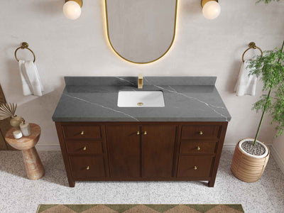 Chicago Teak 60 in. W x 22 in. D Single Sink Bathroom Vanity - Willow Bath and Vanity
