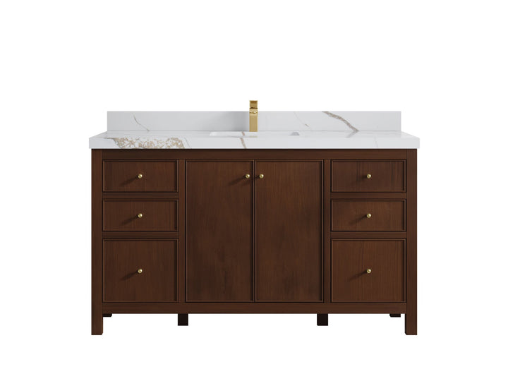 Chicago Teak 60 in. W x 22 in. D Single Sink Bathroom Vanity - photo 13
