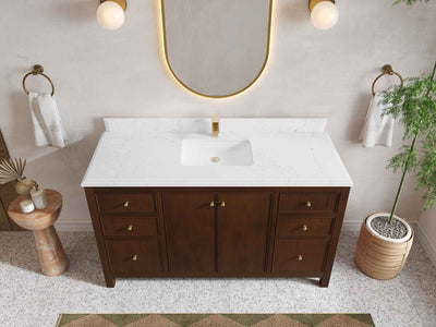 Chicago Teak 60 in. W x 22 in. D Single Sink Bathroom Vanity - Willow Bath and Vanity